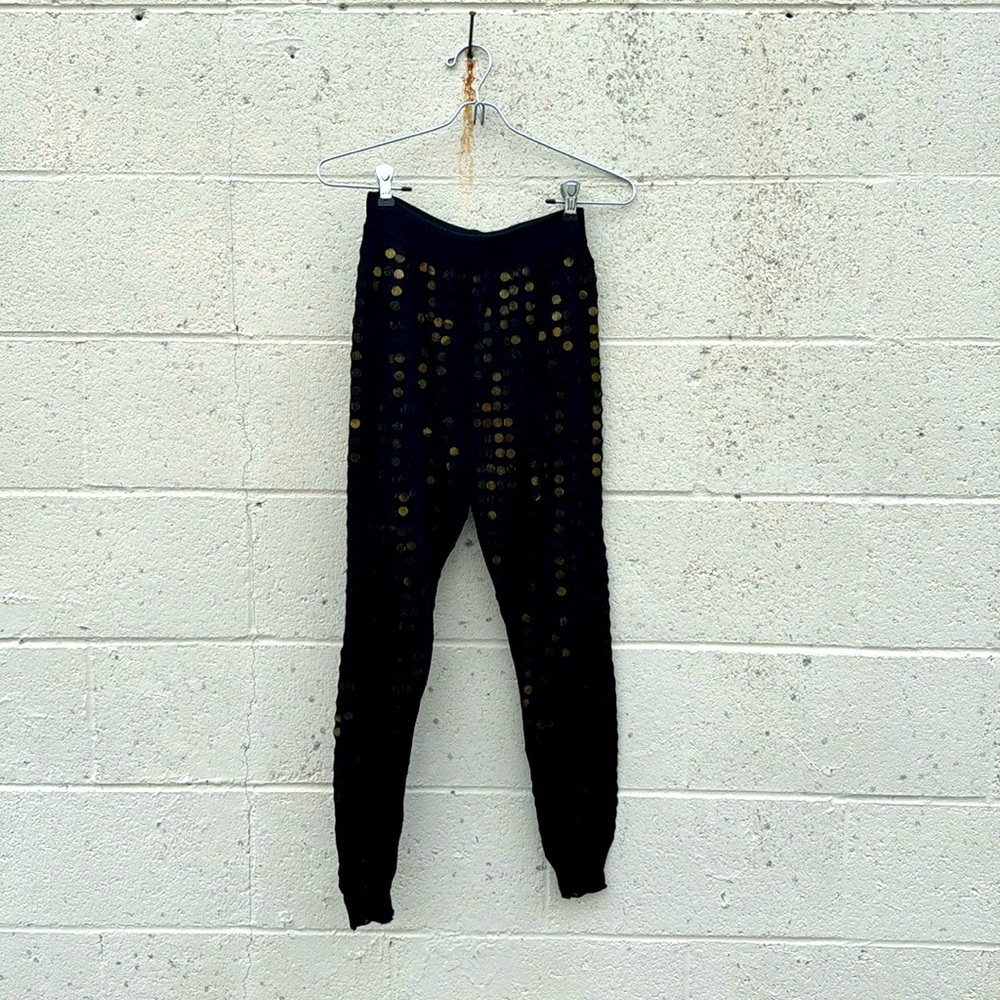 Italian Stella McCartney sequined dress pants. Double lined fabric with sequins.